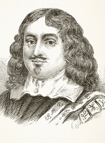 Edward Hyde, 1º Conde de Clarendon, de "A História Nacional e Doméstica da Inglaterra", de William Hickman Smith Aubrey (1858-1916) publicou Londres, c.1890 de English School