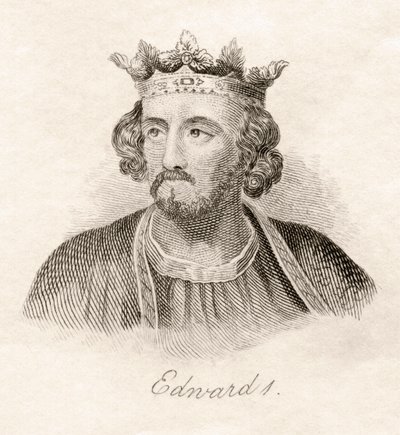 Edward I, do &39;Crabb&39;s Historical Dictionary&39;, publicado em 1825 de English School