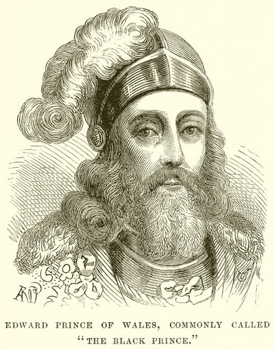 Edward Príncipe de Gales, comumente chamado de Príncipe Negro de English School