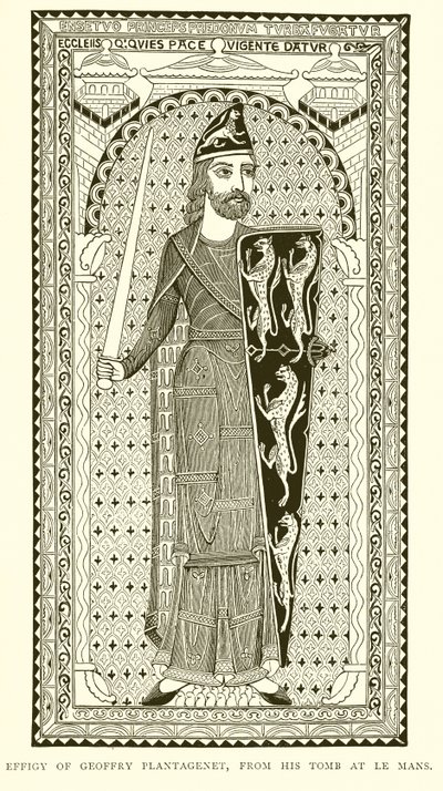 Efígie de Geoffry Plantagenet, de seu túmulo em Le Mans de English School