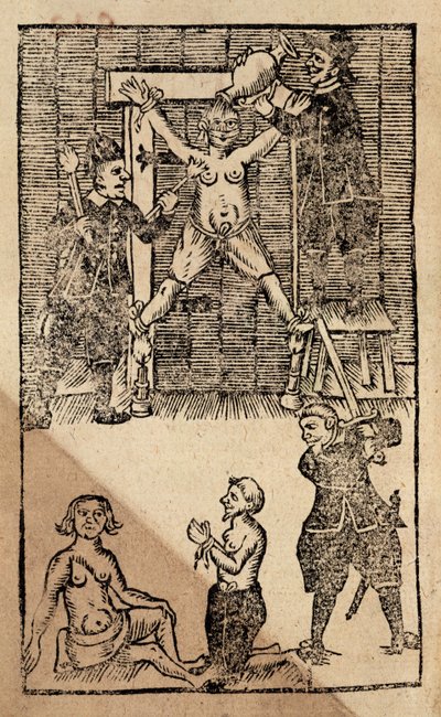 Eg 1475 f.1 Os colonos holandeses em Amboyna torturam um comerciante inglês antes do massacre de 1623 que pôs fim ao comércio britânico nas Índias Orientais (corte de madeira) de English School