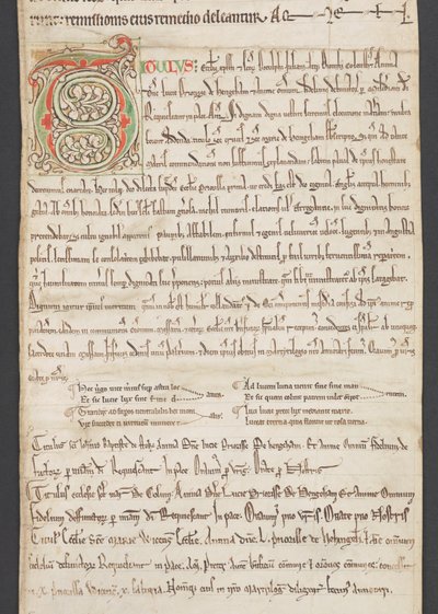 Egerton MS 2849, Membrana III, c.1225-30 (velino) de English School