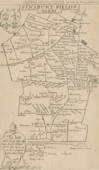 Elaboração de um mapa de arco e flecha de 1594 de English School