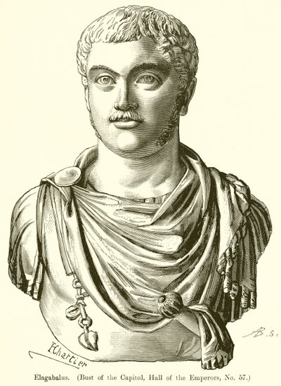 Heliogábalo. (Busto do Capitólio, Salão dos Imperadores, nº 57) de English School