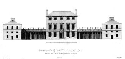 Elevação do Rt. Honorável o conde de Chesterfields House, 1767 de English School
