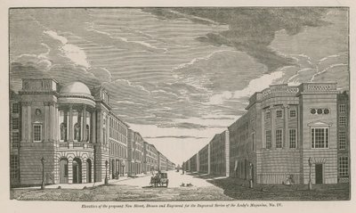 Elevação da proposta da New Street de English School
