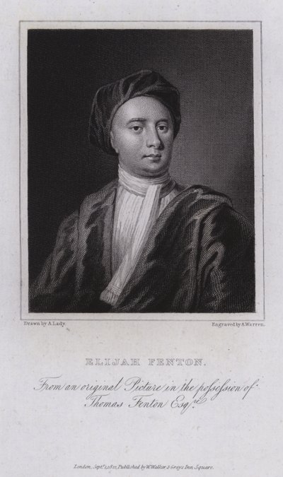 Elijah Fenton, poeta inglês, biógrafo e tradutor de English School
