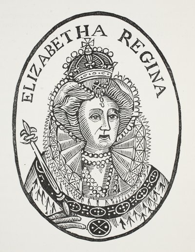Elizabeth Regina, ilustração dos Chap-livros do século XVIII por John Ashton, bar. 1882 de English School