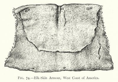 Armadura Elk-Skin, Costa Oeste da América (litho) de English School