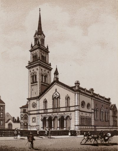 Igreja de Elmwood (litho) de English School