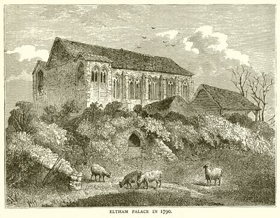 Palácio Eltham em 1790 de English School