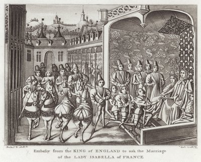 Embaixada do rei da Inglaterra para pedir o casamento da Senhora Isabella da França de English School