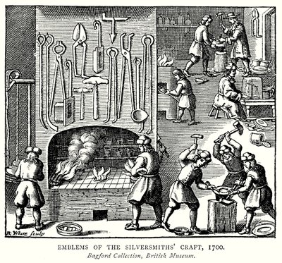 Emblemas da arte da ourivesaria de English School