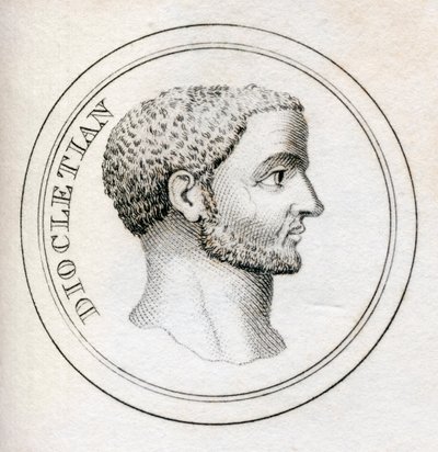 Imperador Diocleciano, do "Dicionário Histórico de Crabb", publicado em 1825 (lito) de English School