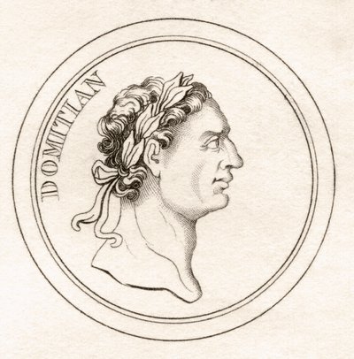 Emperor Domitian, do &39;Crabb&39;s Historical Dictionary&39;, publicado em 1825 de English School