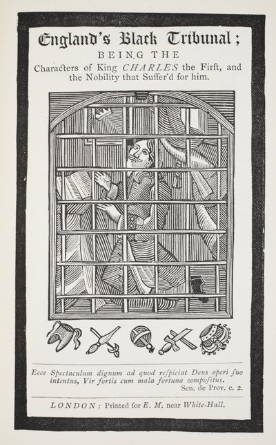 Tribunal preto de Englands, ilustração dos Chapu-livros do século XVIII por John Ashton, bar. 1882 de English School