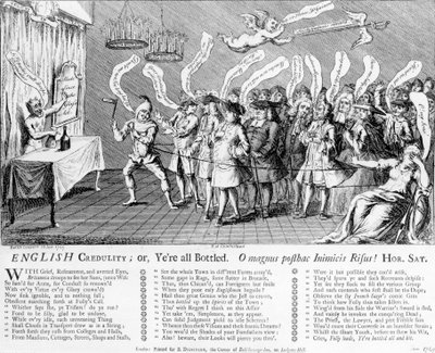 Inglês credencial ou Yere todos engarrafados, 1749 de English School