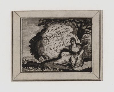 Gravadores, T Colley, cartão de comércio de English School