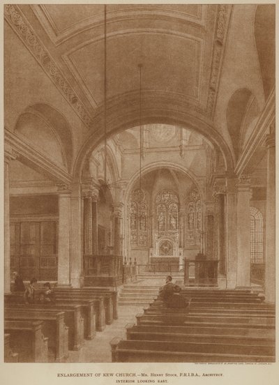 Ampliação da Igreja de Kew (gravura) de English School