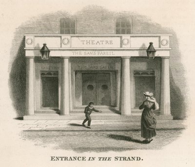 Entrada, em, a, costa, de, a, sans pareil, teatro, (Adelphi, Theatre), londres de English School