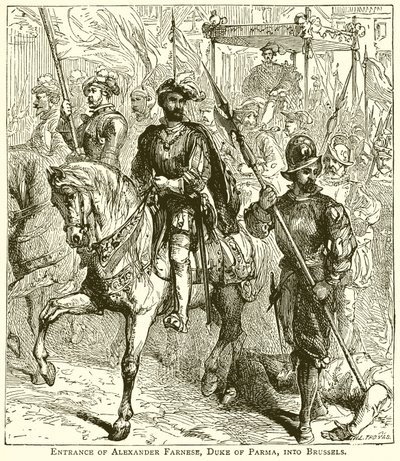 Entrada de Alexander Farnese, Duque de Parma, em Bruxelas de English School