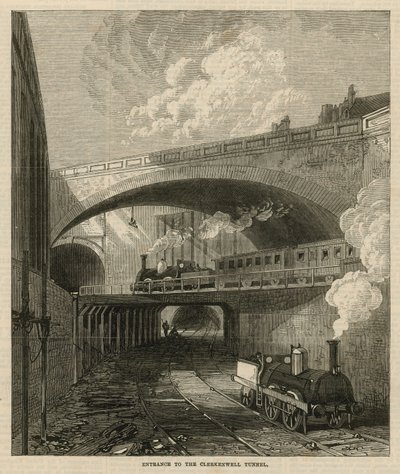 Entrada, para, a, Clerkenwell, túnel de English School