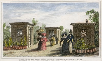 Entrada para os jardins zoológicos, Regents Park de English School