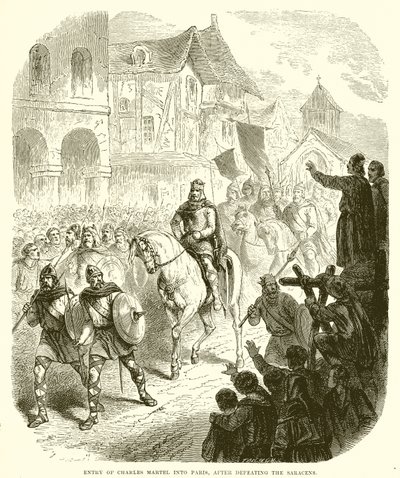 Entrada de Charles Martel em Paris, depois de derrotar os sarracenos de English School