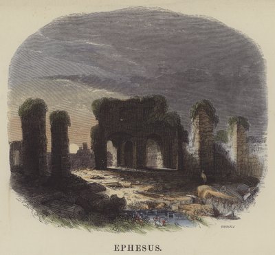 Éfeso (gravura colorida) de English School