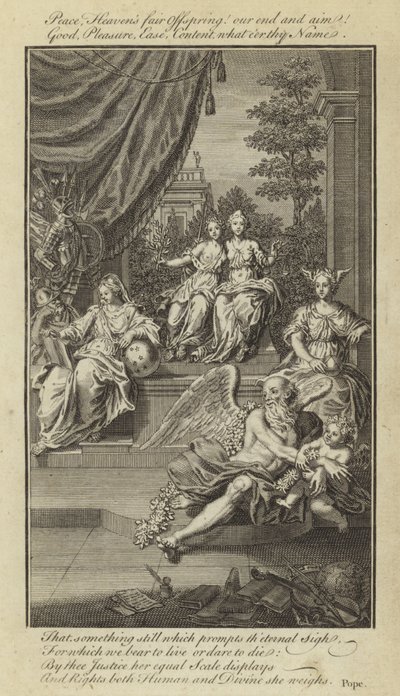 Epístola IV, da natureza e do estado do homem, com respeito à felicidade por Alexander Pope de English School