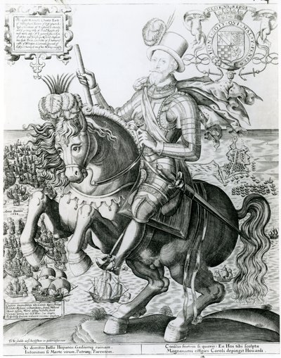 Retrato equestre de Charles Howard de English School