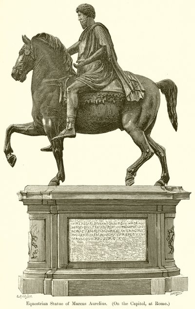 Estátua Equestre de Marco Aurélio. (No Capitólio, em Roma) de English School