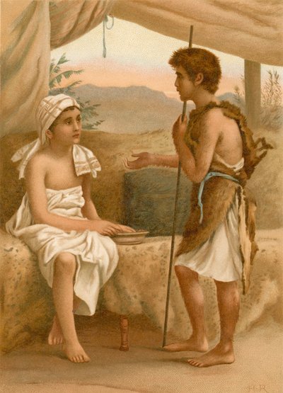Esaú vendendo seu direito de primogenitura de English School