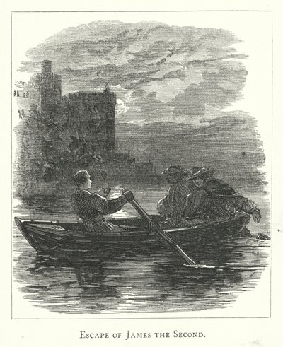 Escape of James the Second (gravura) de English School