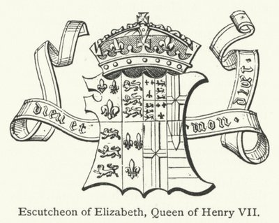 Escudo de Isabel, rainha de Henrique VII (gravura) de English School
