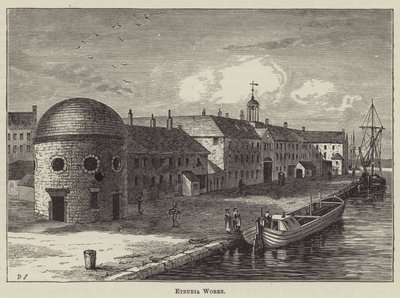 Etruria Works (gravura) de English School