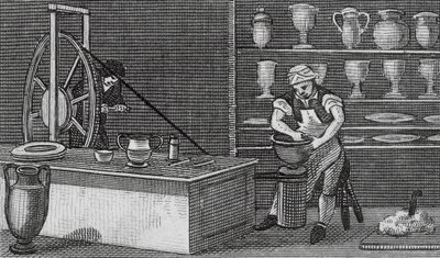 Etrúria, as olarias (gravura) de English School