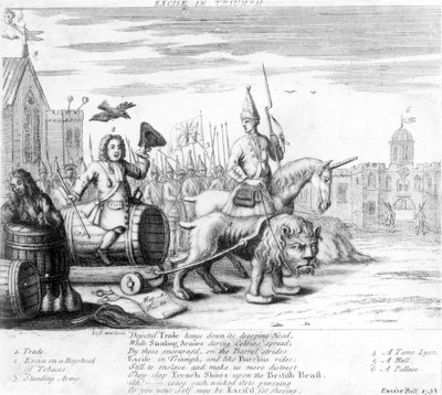 Impostos em Triumph, 1733 de English School