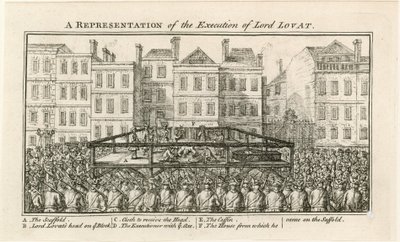 Execução de Lord Lovat (gravura) de English School