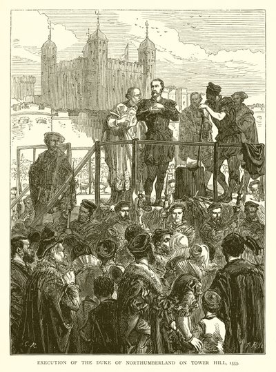 Execução do Duque de Northumberland em Tower Hill, 1553 de English School