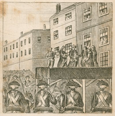 Hinrichtung der rebellischen Lords auf Tower Hill, London von English School