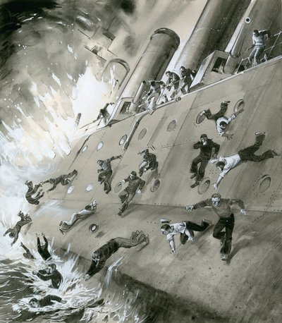Explosão do HMS Natal em 1915 de English School