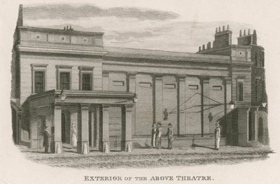 Exterior do Teatro Regency, Tottenham Street, Tottenham Court Road, Londres de English School