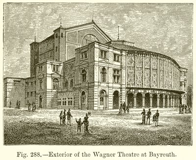 Exterior do Teatro Wagner em Bayreuth de English School