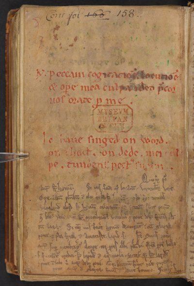 Extractos da Historia Anglorum de Henrique de Huntingdon, Cotton MS Titus D XXIV, f.156v (velino) de English School
