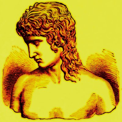 Extremo da Divergência Étnica - O Mais Alto Tipo - I: Eros de Praxiteles, ilustração de Com o Povo dos Mundos por John Clark Ridpath, publicado em 1912 (imagem digitalmente aprimorada) de English School