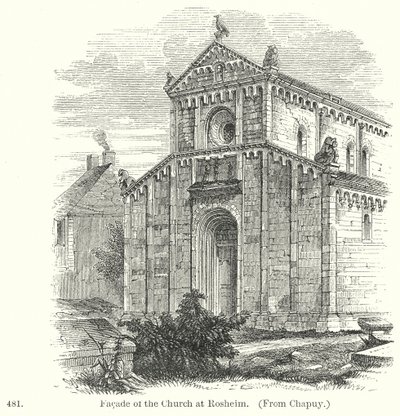 Fachada da Igreja de Rosheim (gravura) de English School