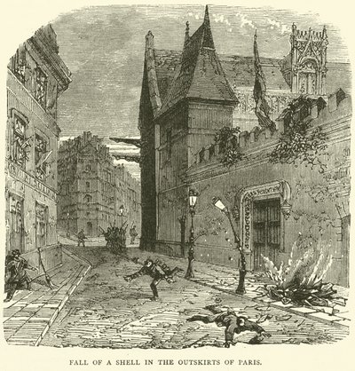 Queda de uma concha nos arredores de Paris, outubro de 1870 de English School