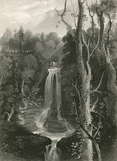 Quedas de Acharn (gravura) de English School