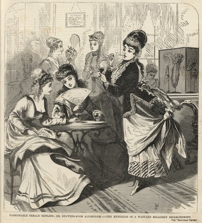 Moda feminina derrubada; ou alcoolismo na sala de visitas de English School